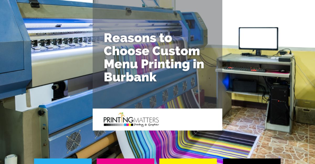 Menu Printing in Burbank
